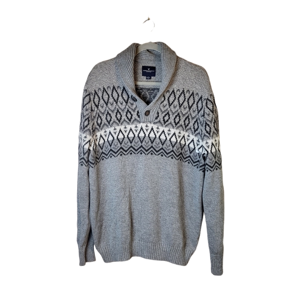 NWOT American Eagle Grandpa Style Cotton Wool Blend Sweater